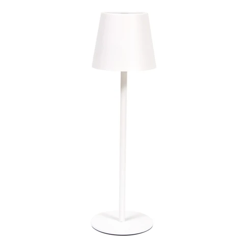 Lampe à poser extérieure LED rechargeable 11 x 11 x 37 cm Blanc
