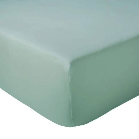 Drap-housse pour lit relevable percale de coton uni bonnet 30 cm 140 x 190 cm Turquoise