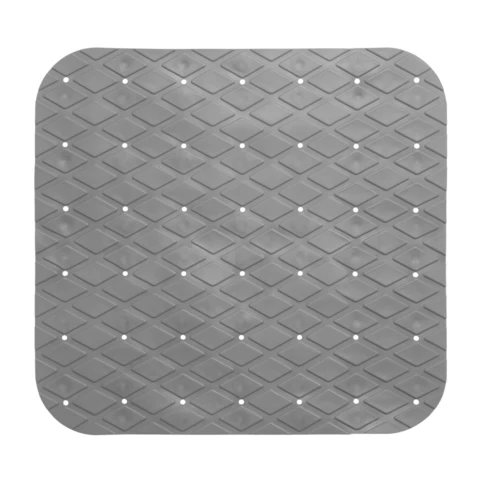 Tapis de douche antidérapant 50 x 50 cm Gris béton