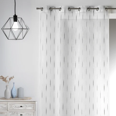 Visillo en Estameña Jacquard Líneas Finas