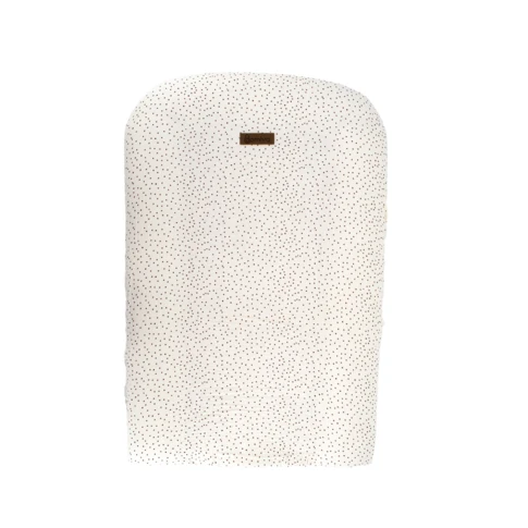 Housse de matelas à langer en mousseline à pois 50 x 75  cm Ecru