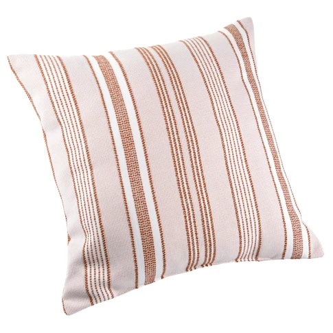 Coussin outdoor rayé déperlant 50 x 50 cm Orange