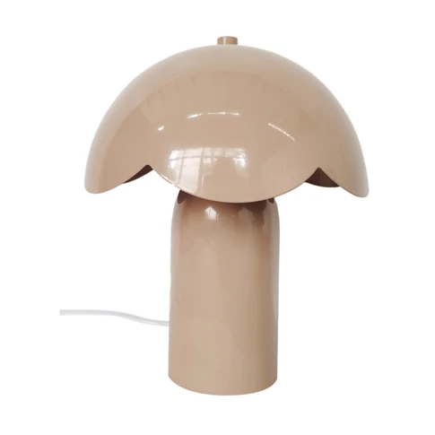 Lampe à poser décorative en métal avec abat-jour arrondi 0 cm Beige