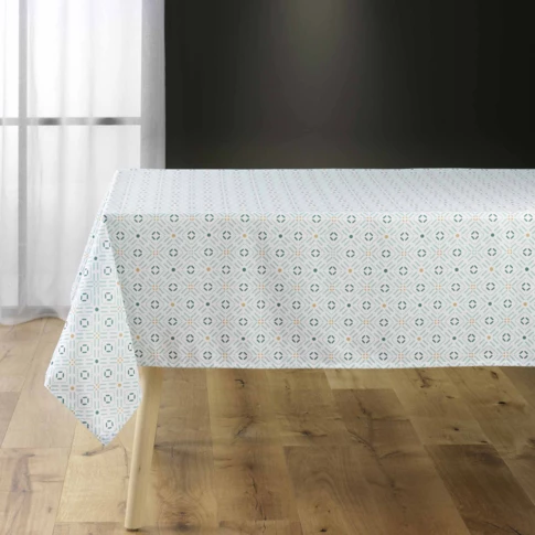 Rechteckige Tischdecke aus bedrucktem Polyester