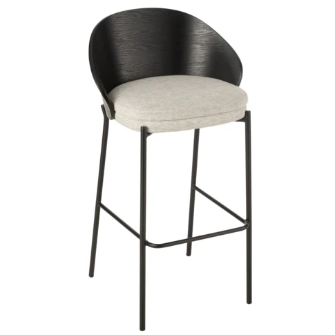 Chaise de bar design et bicolore 51 x 53 x 98 cm Noir