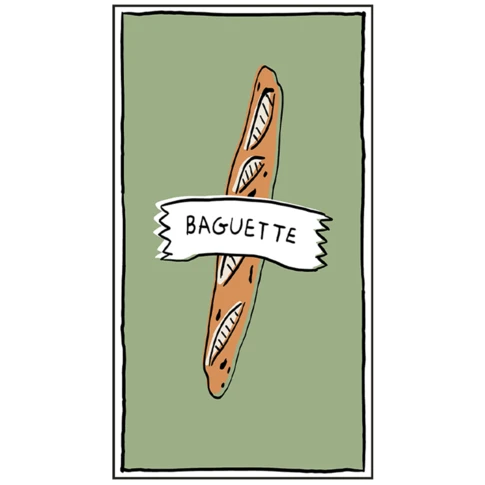 Lot de 15 serviettes en papier baguette  Vert