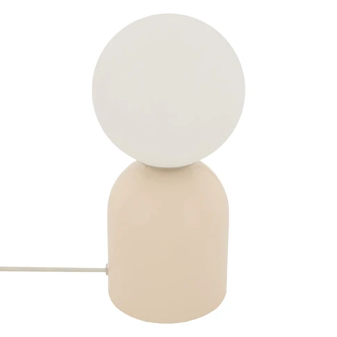 Lampe à poser avec globe opalin et base en acier 0 cm BEIGE