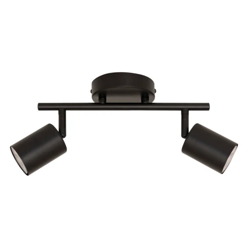 Spot mural double orientable compatible plafond 28 x 11 x 18 cm Noir