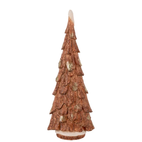 ARBRE IMITATION BOIS POLYRÉSINE CAMEL LARGE 20 x 10 x 45 cm Marron