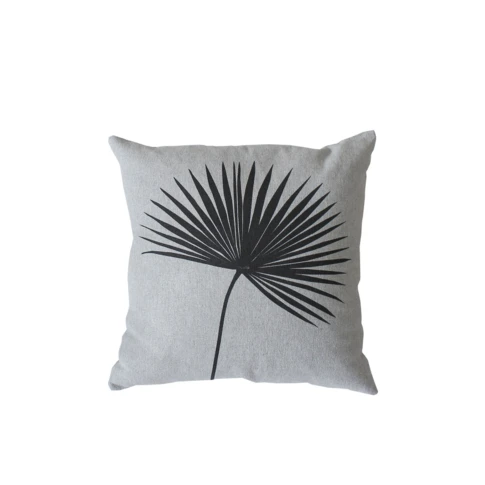 Coussin carré feuille de palmier