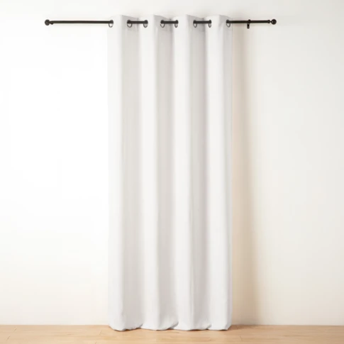 Rideau tamisant aspect flammé  140 x 240 cm Blanc