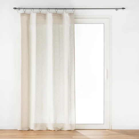 Rideau polylin à anneaux tamisant 140 x 240 cm NATUREL