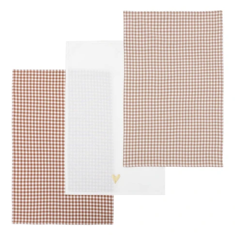 Torchon en coton vichy - lot de 3