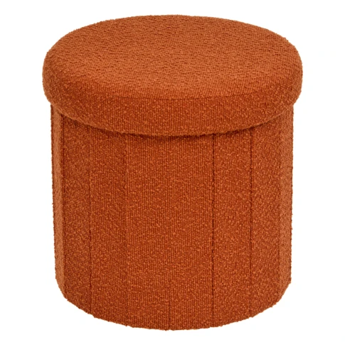 Pouf coffre pliant avec rangement intégré 38 x 38 cm AMBRE