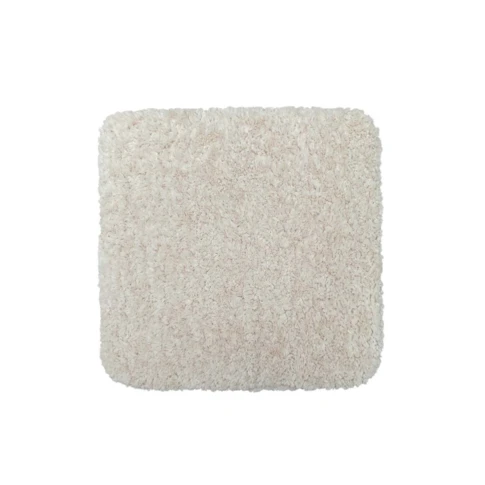 Galette de chaise ronde en tissu bouclette 40 x 40 cm Naturel