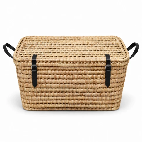 Malle 60 X 35 X 30 cm fermeture cuir noir 0 cm Noir