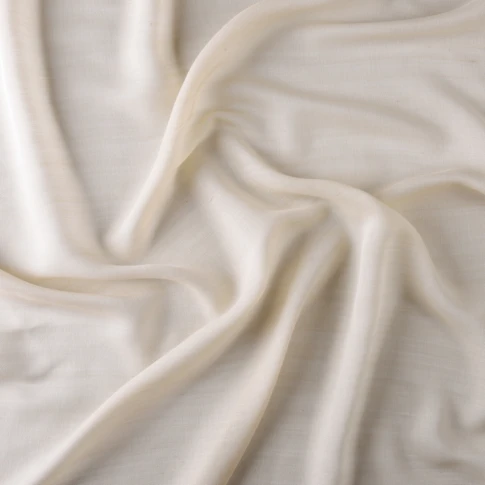 Tissu voile en laine 295 cm Crème