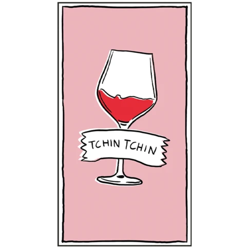 Lot de 15 serviettes en papier "Tchin Tchin"  Rose