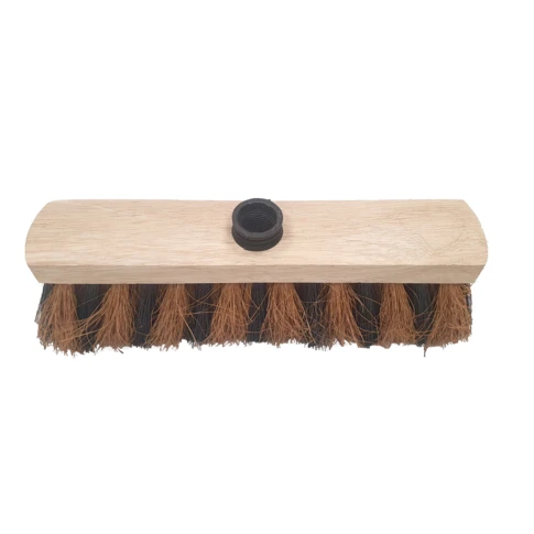 Tête de balai coco zébré pour sols durs 10 x 30 cm Marron Clair