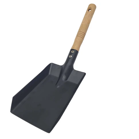 Pelle pour cheminée en acier avec manche bois