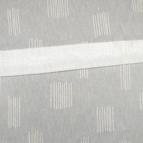 Tissu voilage jacquard à motifs lignes en relief et bas plombé