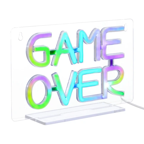 Néon LED Game Over à poser 30 x 10 x 20 cm MULTICOLORE
