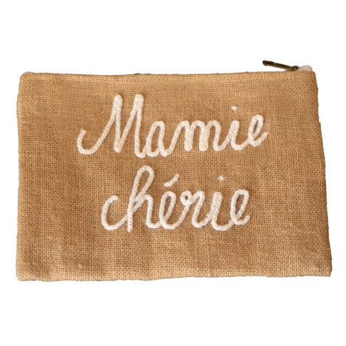 Pochette Jute "Mamie chérie"