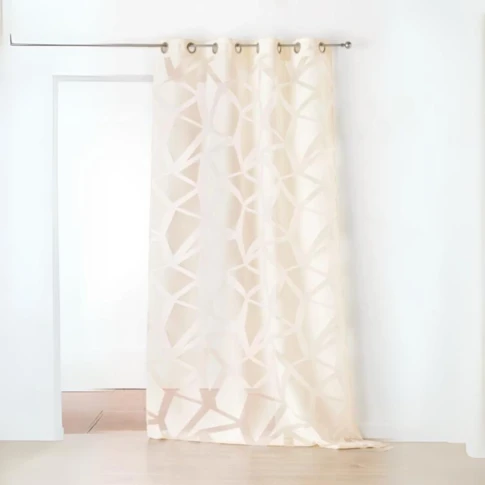 Voilage en Jacquard à Imprimés Géométriques