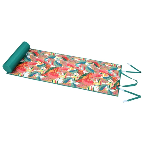 Matelas de plage avec repose-tête exotique 150 x 60 cm Rouge