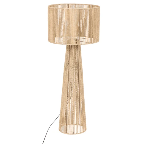 Lampadaire droit style jute