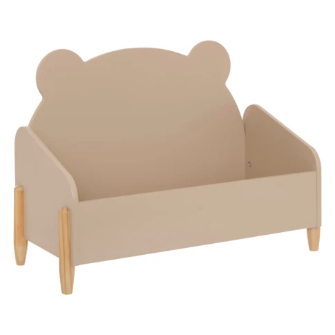 Coffre de rangement enfant forme ourson 61 x 29 x 44 cm Marron Clair