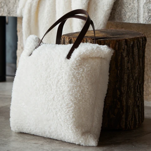 Sac Sherpa avec anses imitation cuir