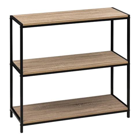 console bois à trois tiroirs