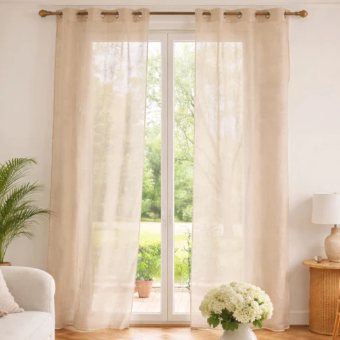 Visillo liso en estameña