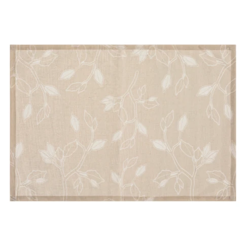 Set de table enduit floral beige