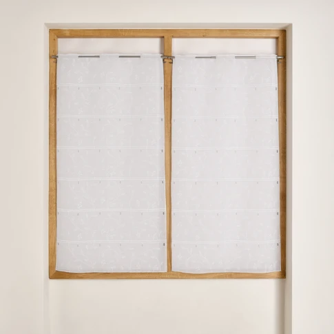 Modulable brodé à motif feuilles et fleurs