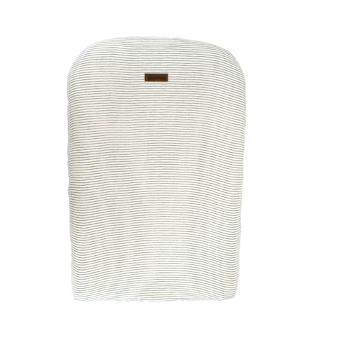Housse de matelas à langer en mousseline à rayures 50 x 75  cm Blanc