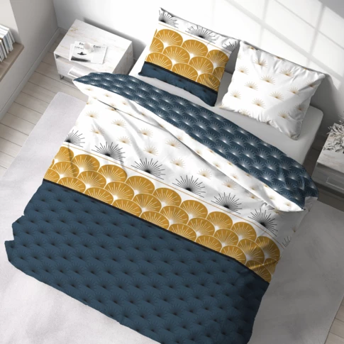 Bettwäsche-Set mit 3 Teilen und geometrischen Mustern