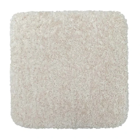 Galette de chaise ronde en tissu bouclette 40 x 40 cm Naturel