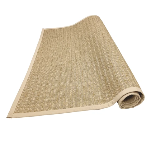 Tapis intérieur extérieur imperméable imitation raphia 120 x 180 cm NATUREL