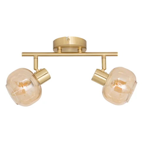 Spot orientable en verre et métal 28 x 11 x 19 cm Doré
