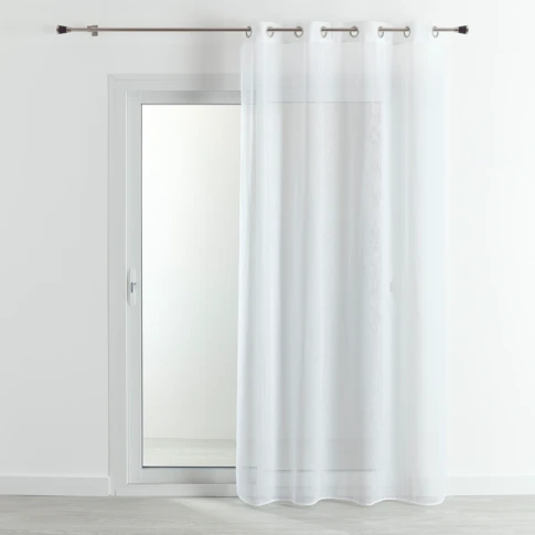 Voilage tamisant à œillets 160 x 240 cm Blanc