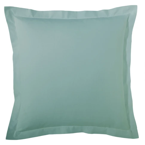 Taie d’oreiller percale de coton piquée unie 65 x 65 cm Turquoise
