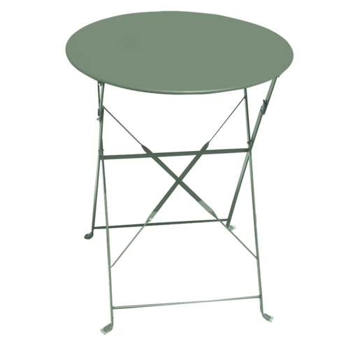 Table de jardin pliante en acier ronde 60 x 70cm Vert clair