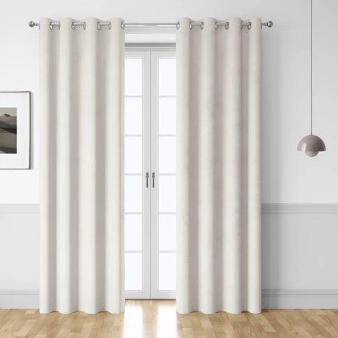 Rideau occultant aspect flanelle enduit