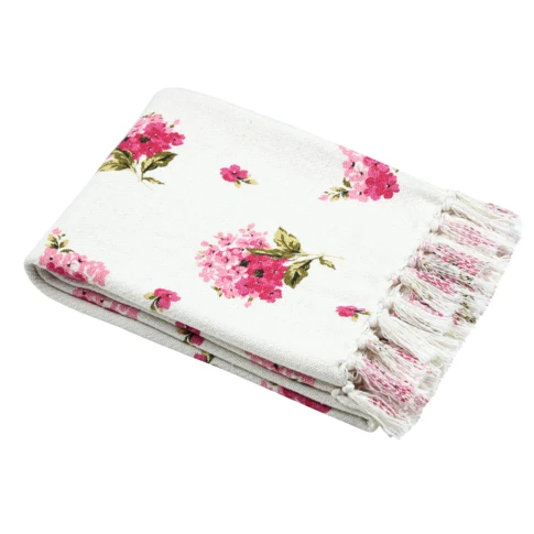 Plaid à motifs roses 125 x 150 cm ROSE