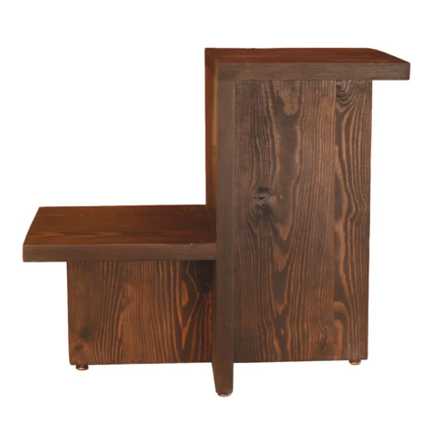 Table d'appoint en bois  0 cm Marron Foncé