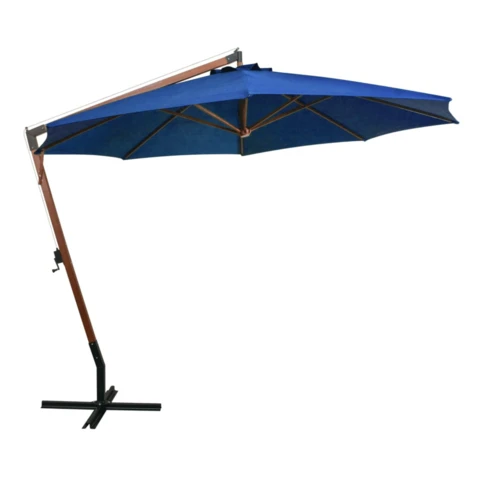 Parasol suspendu en bois