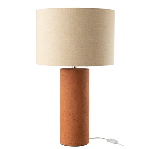 Lampe sur pied en terre cuite (blanc)  (terracotta) 38 x 38 x 65 cm Terracotta