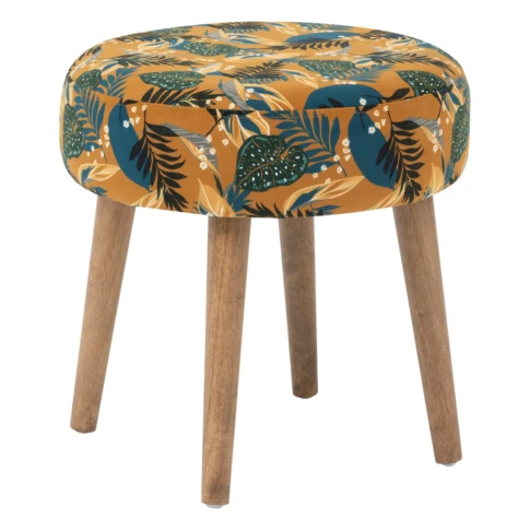 Tabouret à motifs exotiques